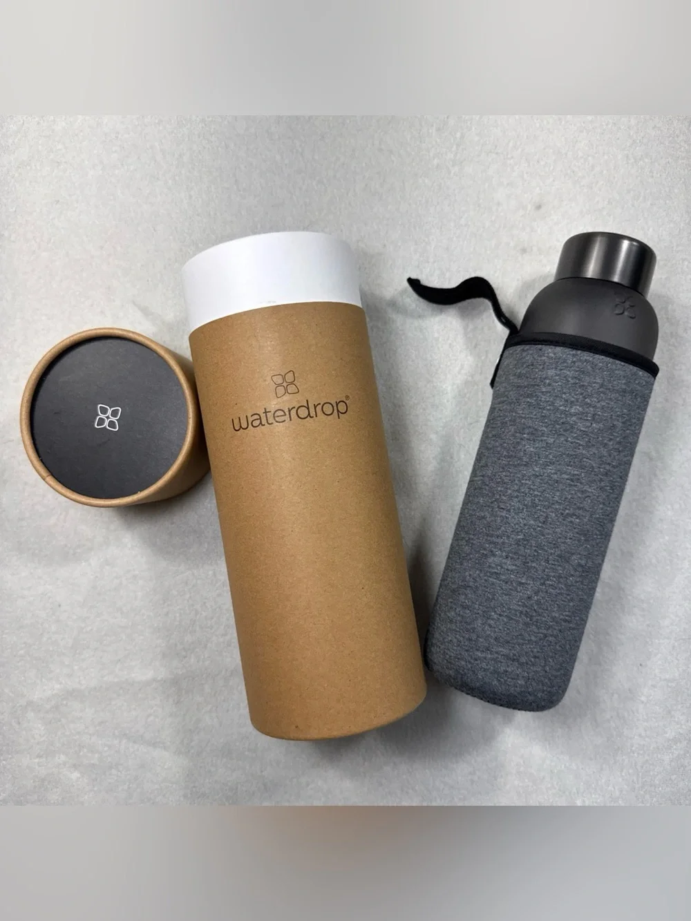 Waterdrop Nero Frosted Black New Glass water bottle 34oz